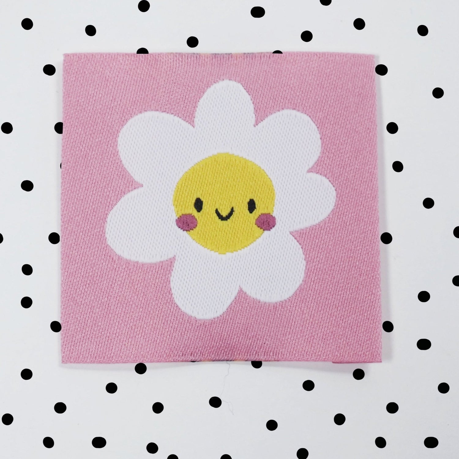 Weblabel *Blüte mit Gesicht auf Rosa* - Paul &amp; Clara