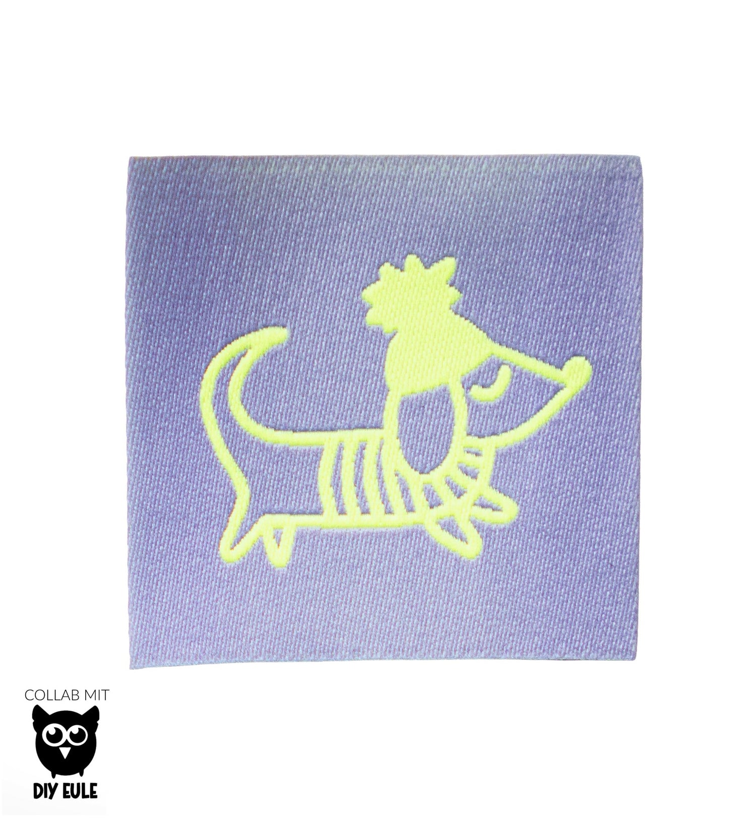 Weblabel - Dackel *lila/neongelb* - Paul &amp; Clara