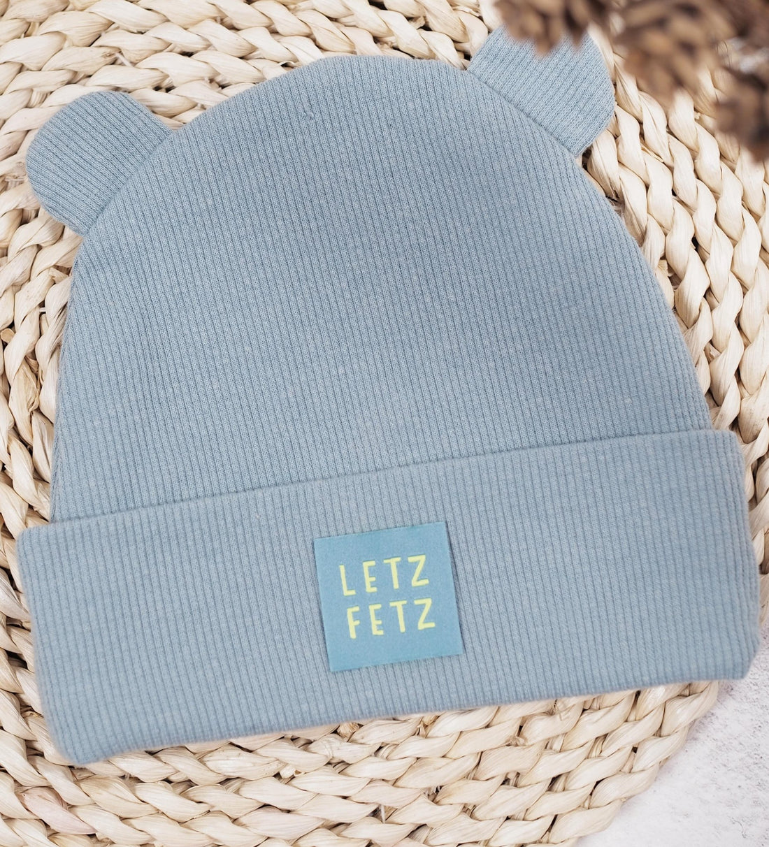 Weblabel *LETZ FETZ* blau/neon gelb - Paul &amp; Clara