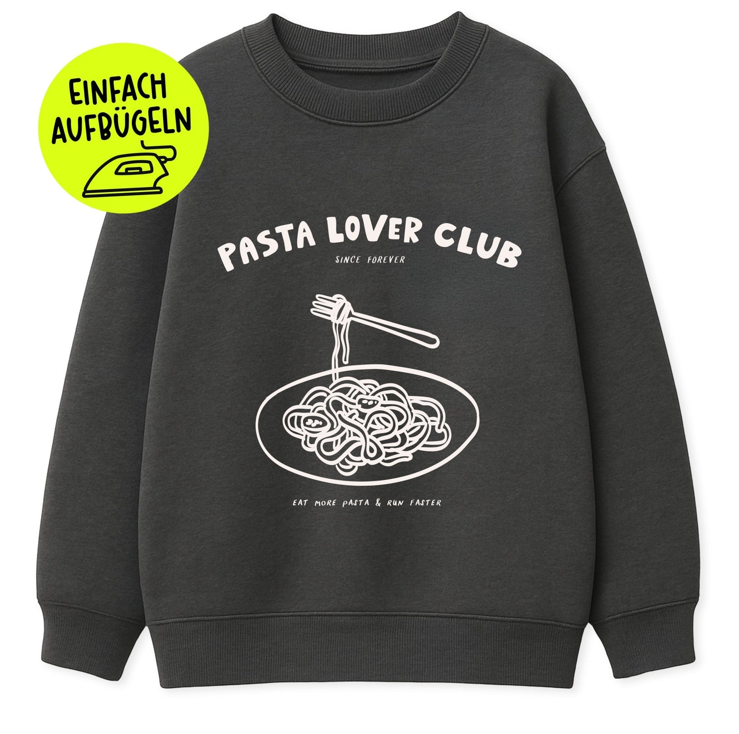 XL Bügelbild - Pasta Lover Club - Paul &amp; Clara
