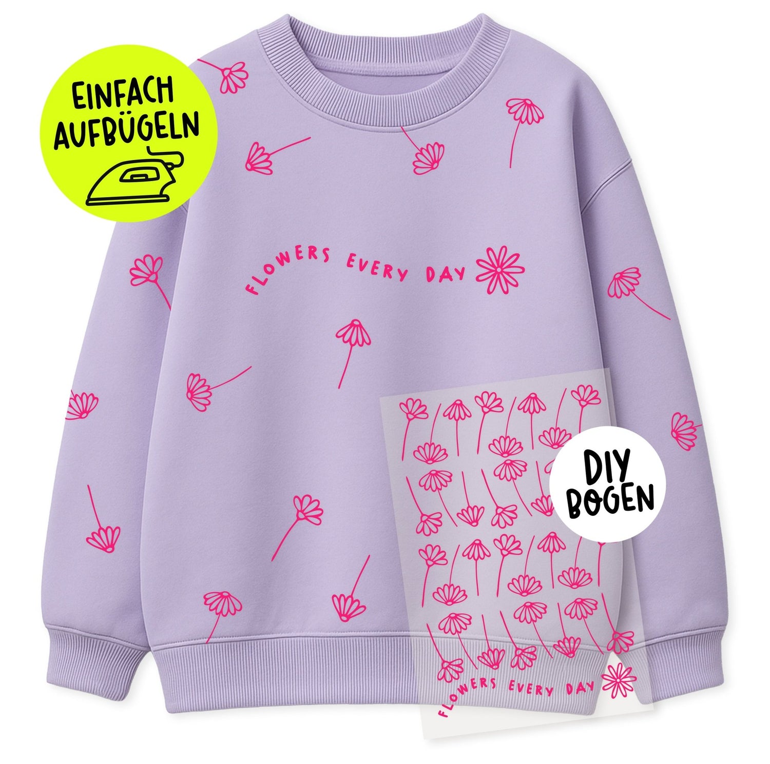 XL DIY Flock - Patch - Flowers *iron - on* - Paul &amp; Clara