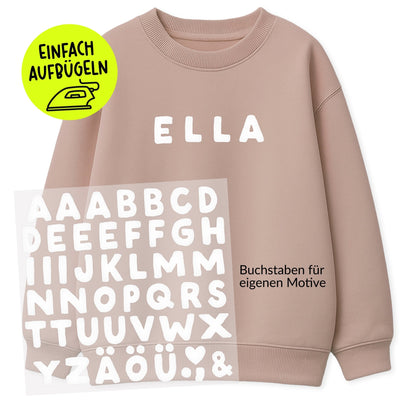 XL Flock - Patch - ABC Buchstaben *iron - on* - Paul &amp; Clara