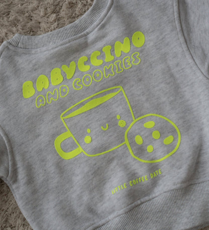 XL Flock-Patch - babyccino &amp; cookies *iron-on* - Paul &amp; Clara