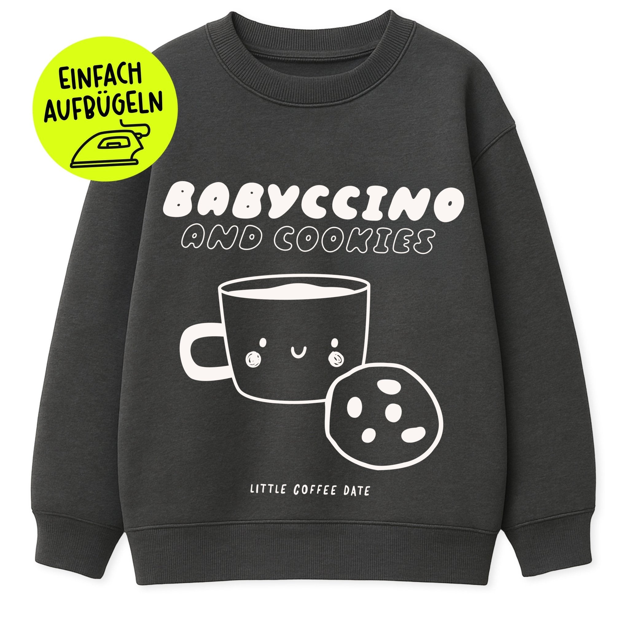 XL Flock-Patch - babyccino &amp; cookies *iron-on* - Paul &amp; Clara