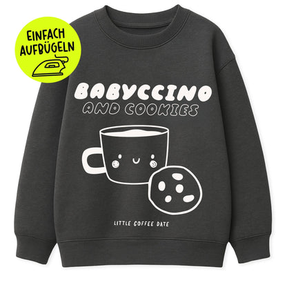 XL Flock-Patch - babyccino &amp; cookies *iron-on* - Paul &amp; Clara