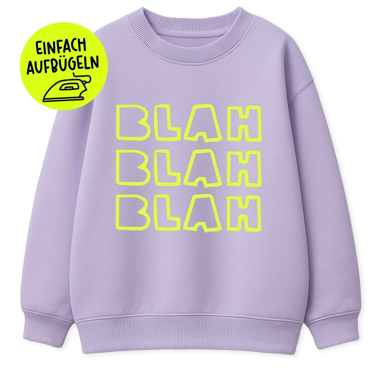 XL Flock - Patch - BLAH BLAH BLAH *iron - on* - Paul &amp; Clara