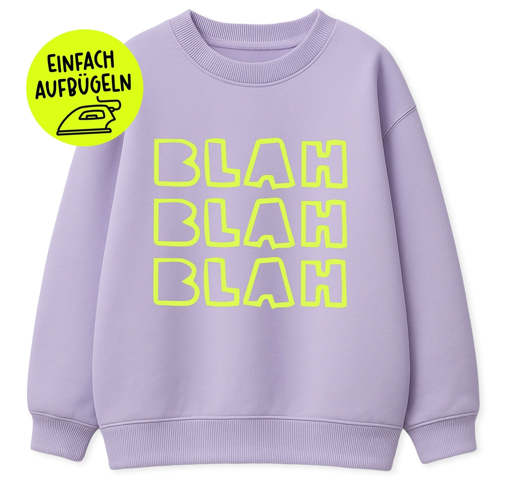 XL Flock - Patch - BLAH BLAH BLAH *iron - on* - Paul &amp; Clara