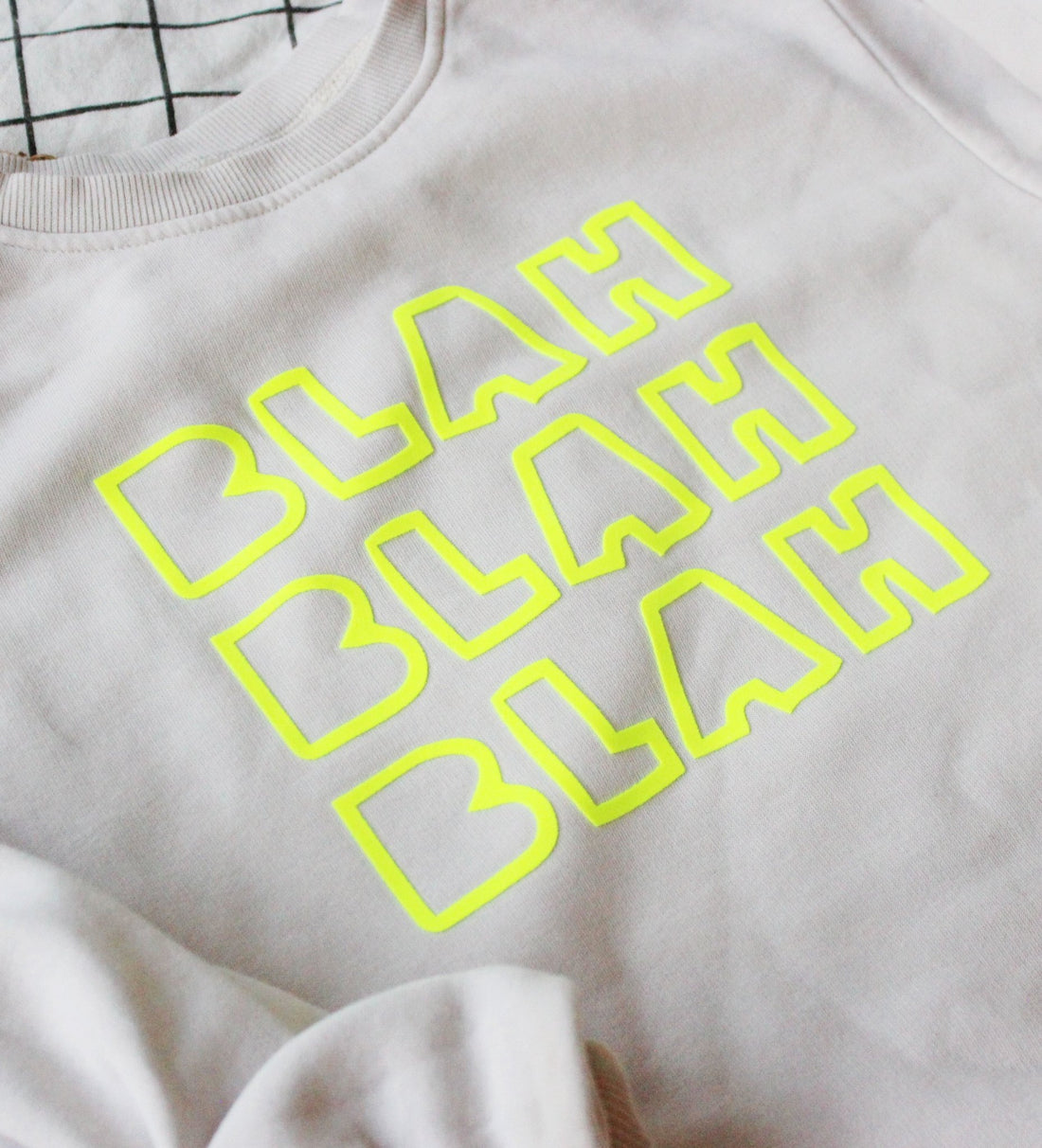 XL Flock - Patch - BLAH BLAH BLAH *iron - on* - Paul &amp; Clara