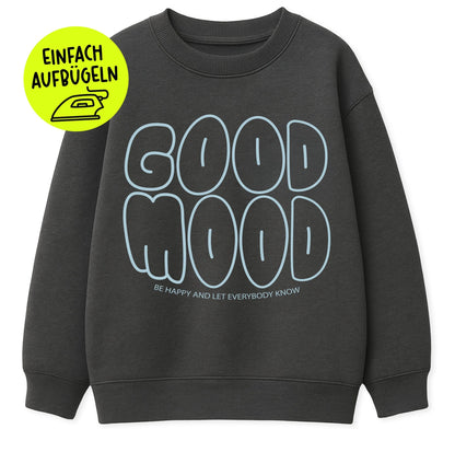 XL Flock-Patch - good mood *iron-on* - Paul &amp; Clara