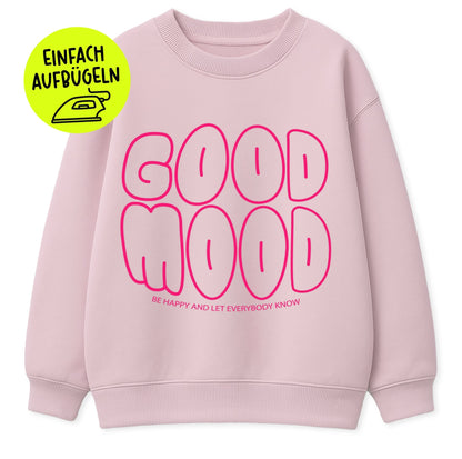 XL Flock-Patch - good mood *iron-on* - Paul &amp; Clara