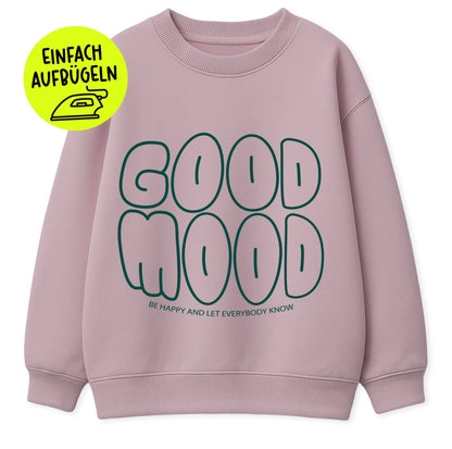 XL Flock-Patch - good mood *iron-on* - Paul &amp; Clara