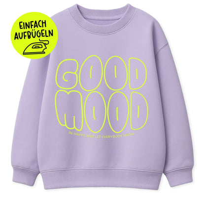 XL Flock-Patch - good mood *iron-on* - Paul &amp; Clara