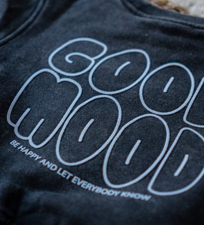 XL Flock-Patch - good mood *iron-on* - Paul &amp; Clara