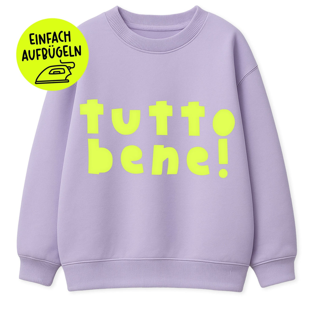 XL Flock-Patch - tutto bene! *iron-on* - Paul &amp; Clara
