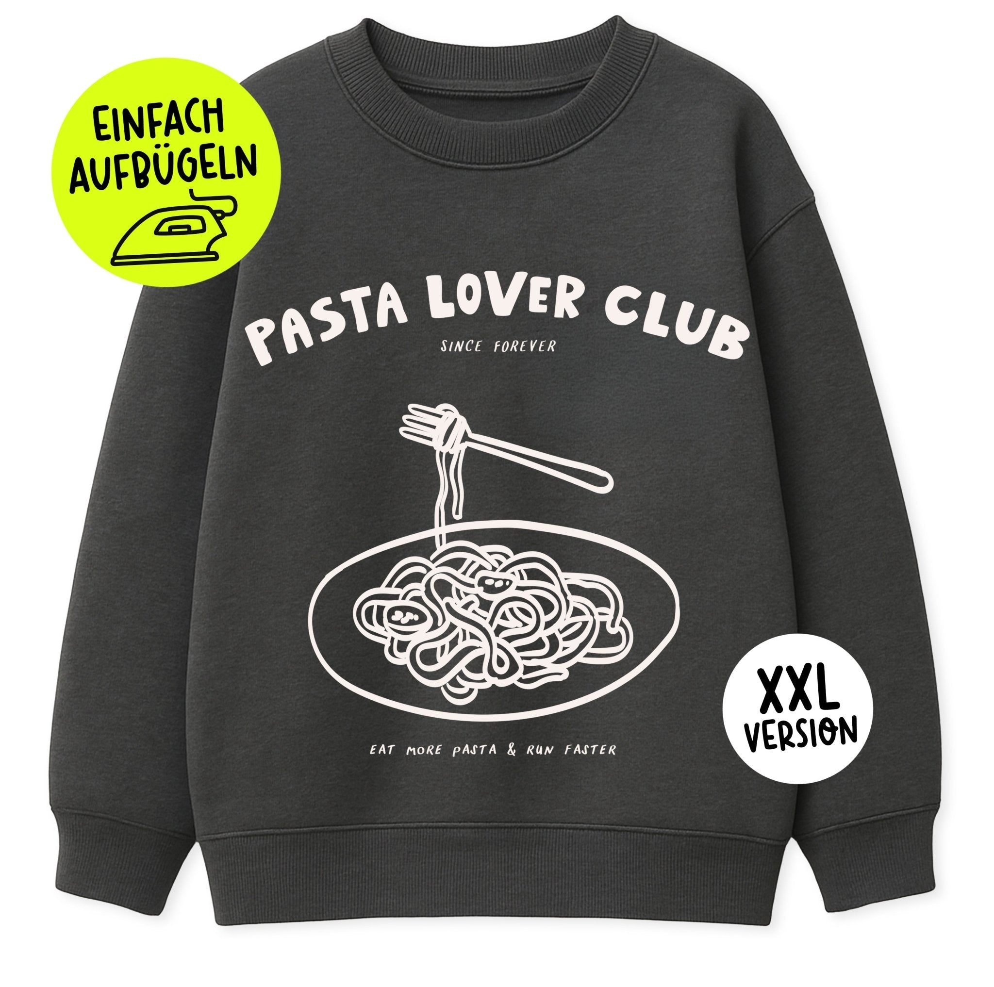 XXL Bügelbild - Pasta Lover Club - Paul &amp; Clara