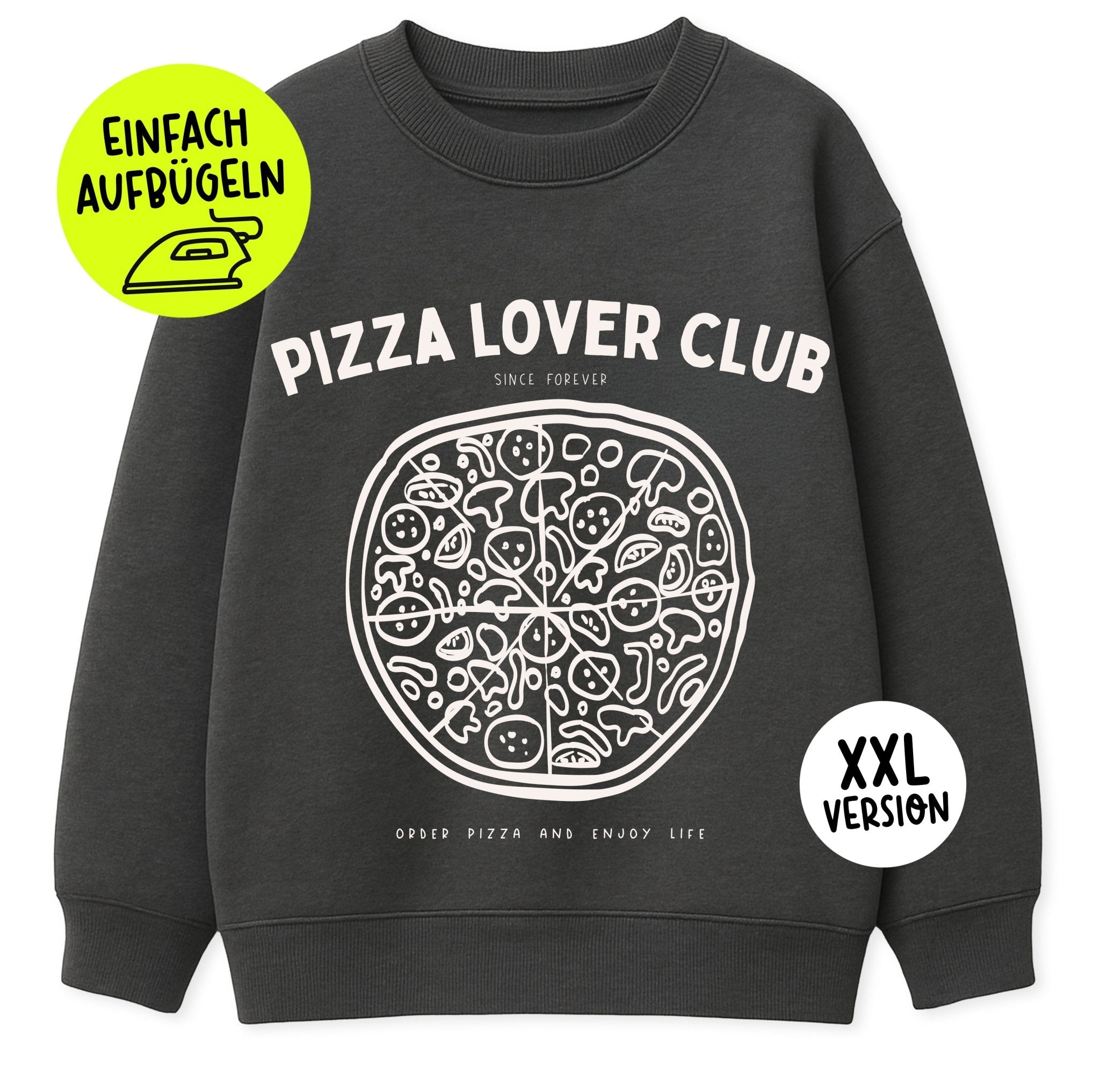 XXL Bügelbild - Pizza Lover Club - Paul &amp; Clara