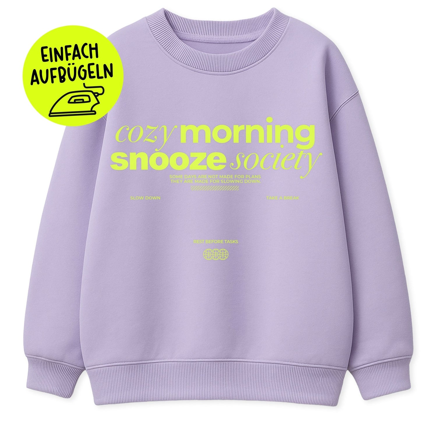 XXL Flock - Patch - cozy morning snooze society *iron - on* *NEUE VERSION* - Paul &amp; Clara