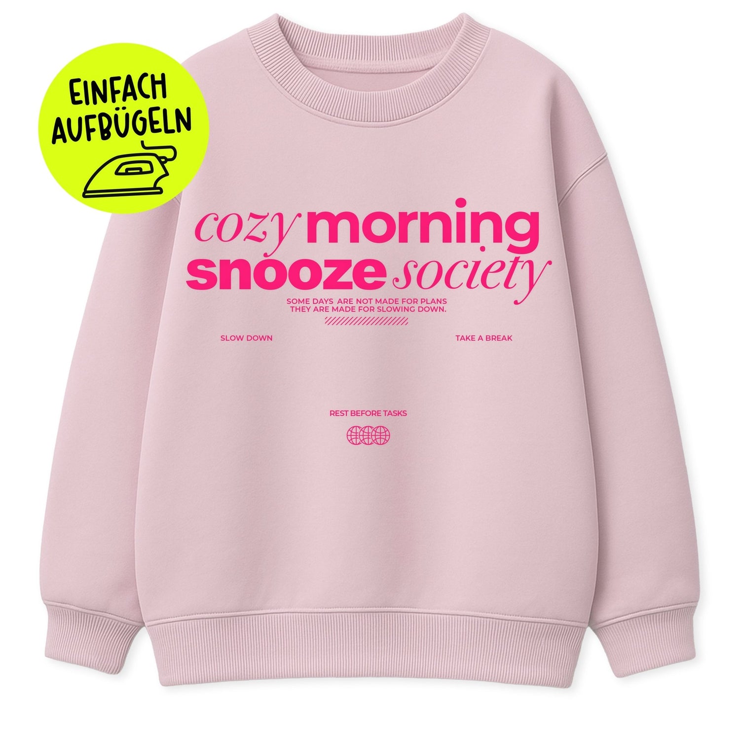 XXL Flock - Patch - cozy morning snooze society *iron - on* *NEUE VERSION* - Paul &amp; Clara