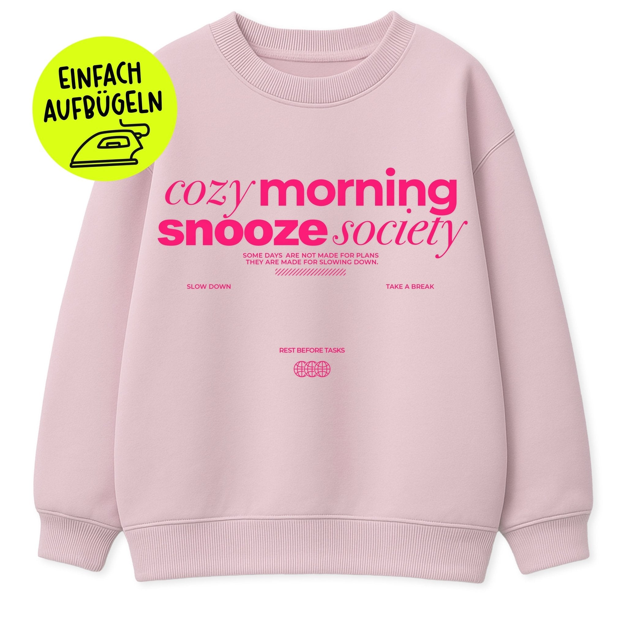 XXL Flock - Patch - cozy morning snooze society *iron - on* *NEUE VERSION* - Paul &amp; Clara