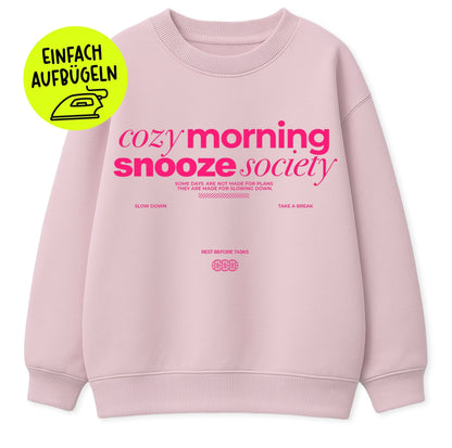 XXL Flock - Patch - cozy morning snooze society *iron - on* *NEUE VERSION* - Paul &amp; Clara