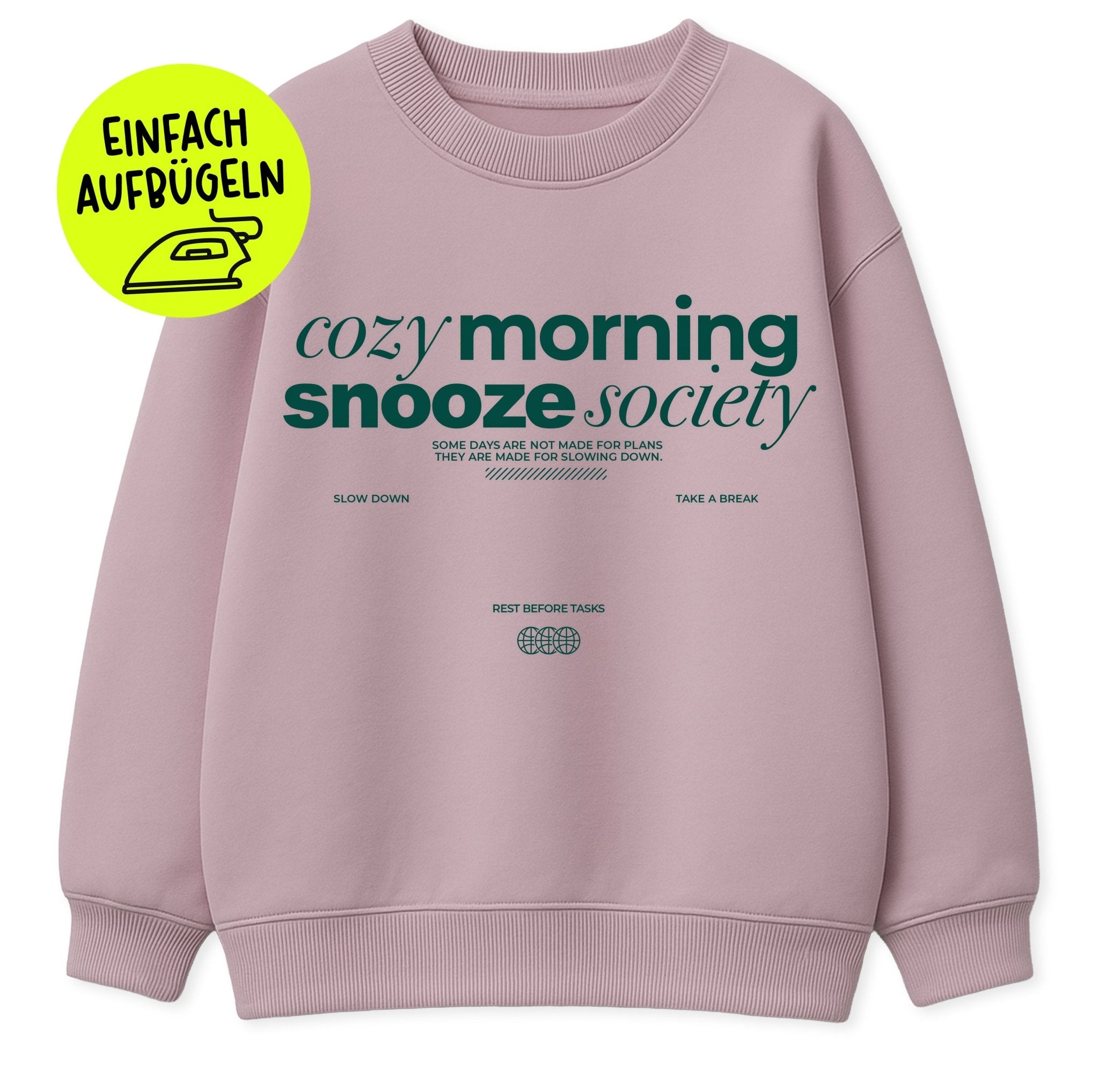 XXL Flock - Patch - cozy morning snooze society *iron - on* *NEUE VERSION* - Paul &amp; Clara