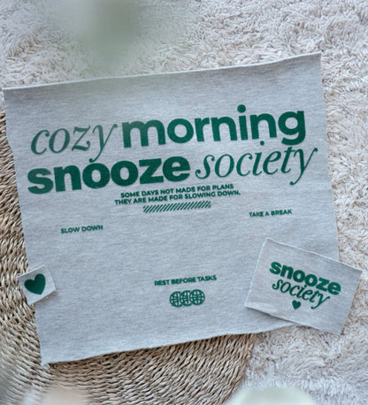 XXL Flock - Patch - cozy morning snooze society *iron - on* - Paul &amp; Clara