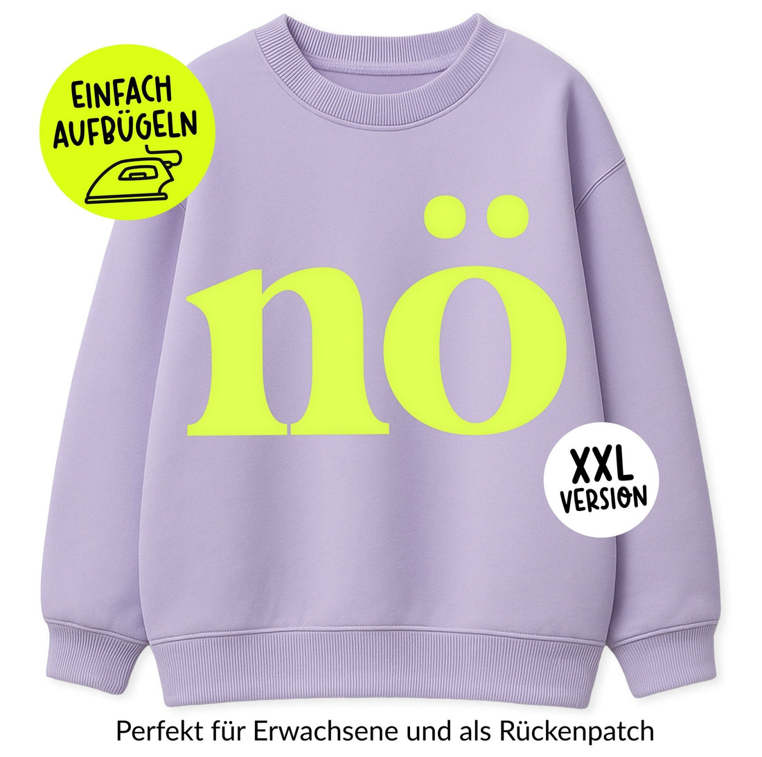 XXL Flock - Patch - nö *iron - on* - Paul &amp; Clara
