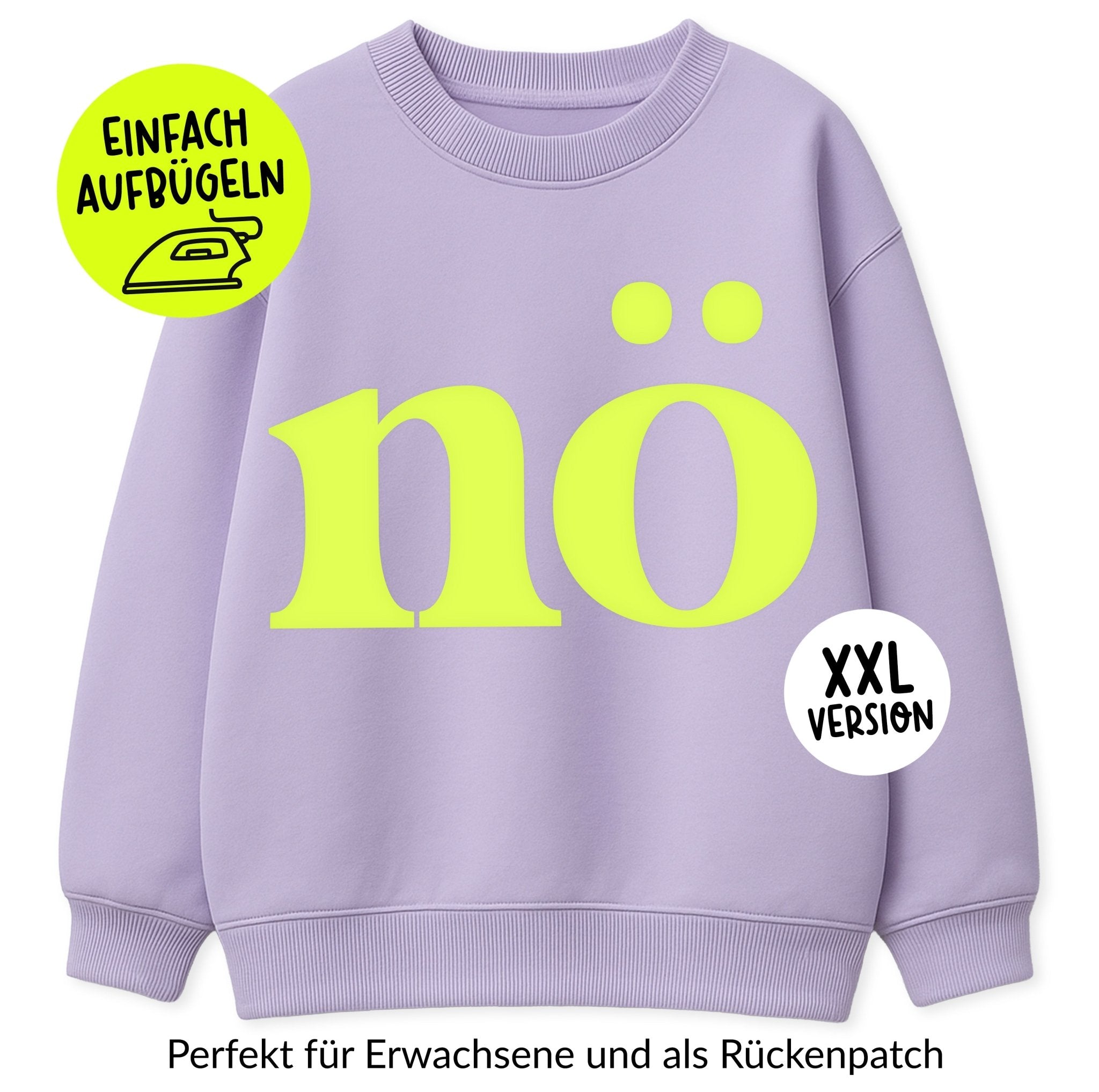 XXL Flock - Patch - nö *iron - on* - Paul &amp; Clara