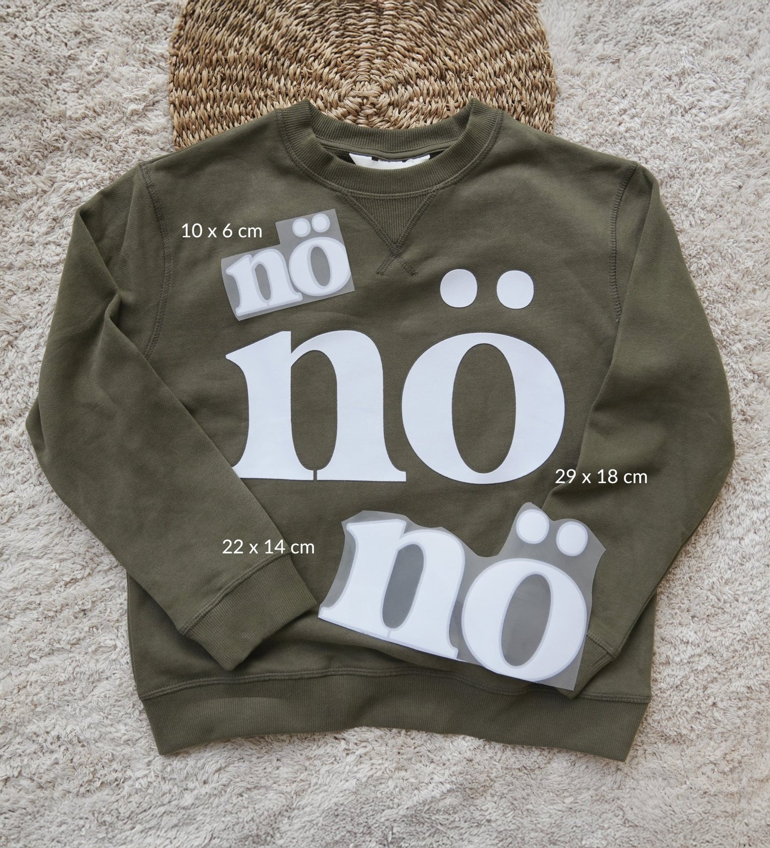 NEU! XL Flock-Patch nö *iron-on* Paul Clara - Main Image