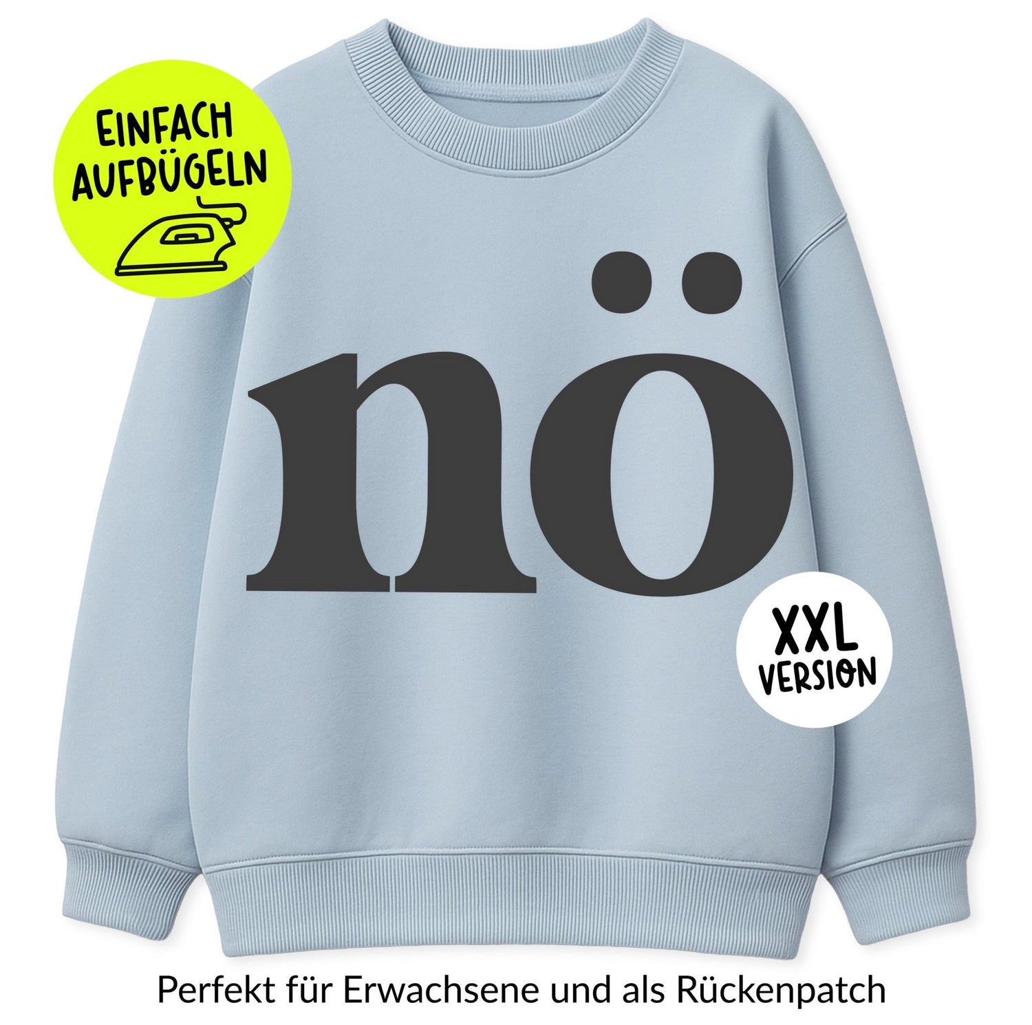XXL Flock - Patch - nö *iron - on* - Paul &amp; Clara