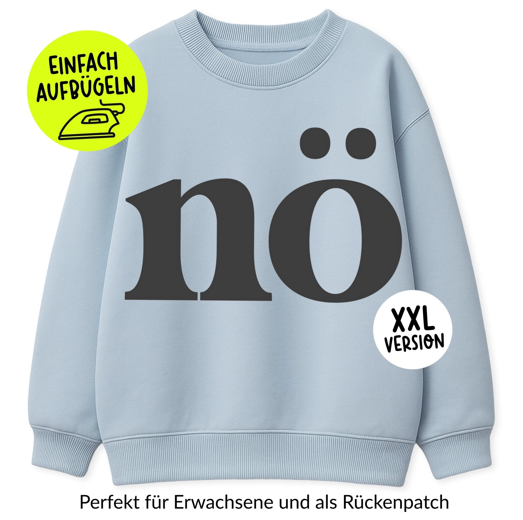 XXL Flock - Patch - nö *iron - on* - Paul &amp; Clara