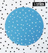XXL - Patch - Punkte blau//weiß - rund *iron - on* - Paul & Clara