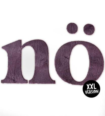 XXL Teddy - Patch - nö - MAUVE *iron - on* - Paul &amp; Clara