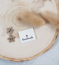 Baumwolllabel * handmade * - 2,5 x 3 cm - 4er Pack
