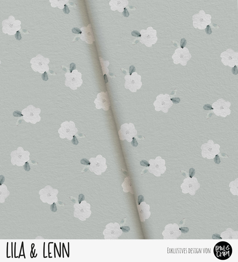 Lila & Lenn - Blumen Mint *Sommersweat*