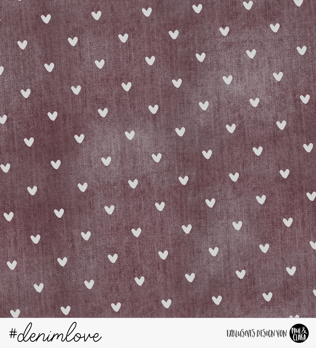 denimlove - Brombeer Herzen *Bio - Sommersweat* - Paul &amp; Clara