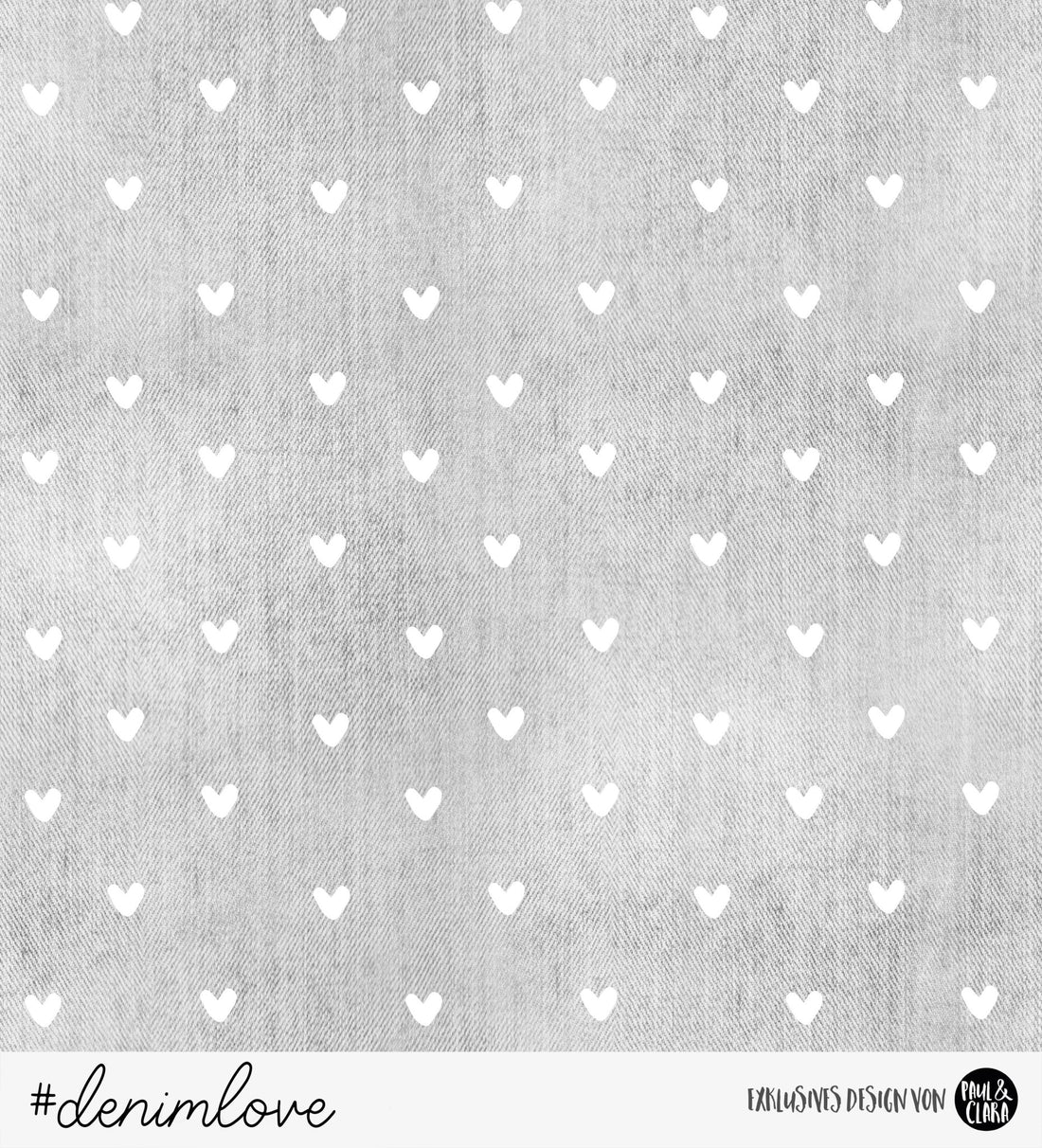 denimlove - Graue Herzen *Bio - Sommersweat* - Paul &amp; Clara