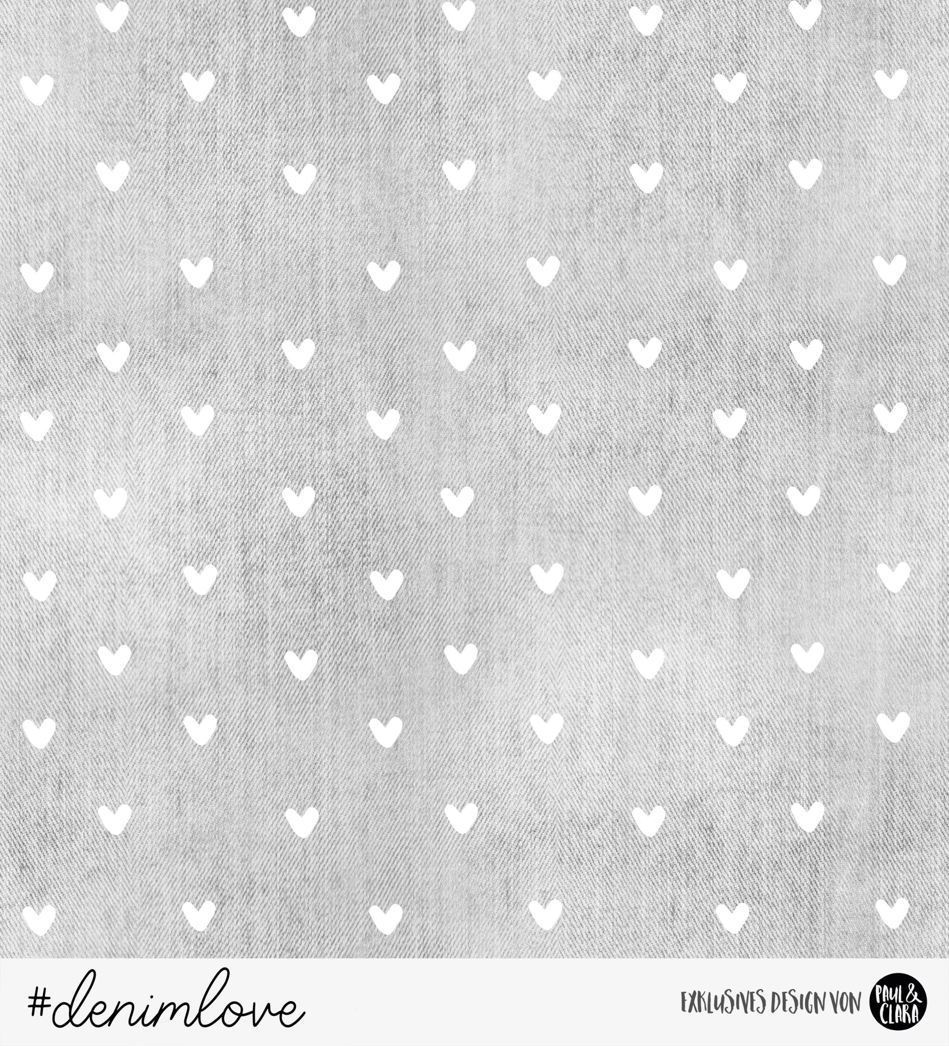 denimlove - Graue Herzen *Bio - Sommersweat* - Paul &amp; Clara