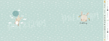 Geburtstags Ella - Panel Mint mit Glitzerherzchen - *Bio - Jersey* - Paul &amp; Clara