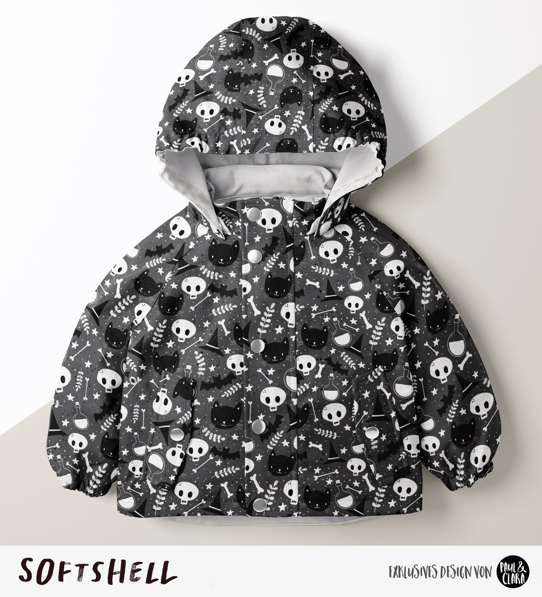 Gerd &amp; Gerda - Allover Schwarz *Softshell* - Paul &amp; Clara