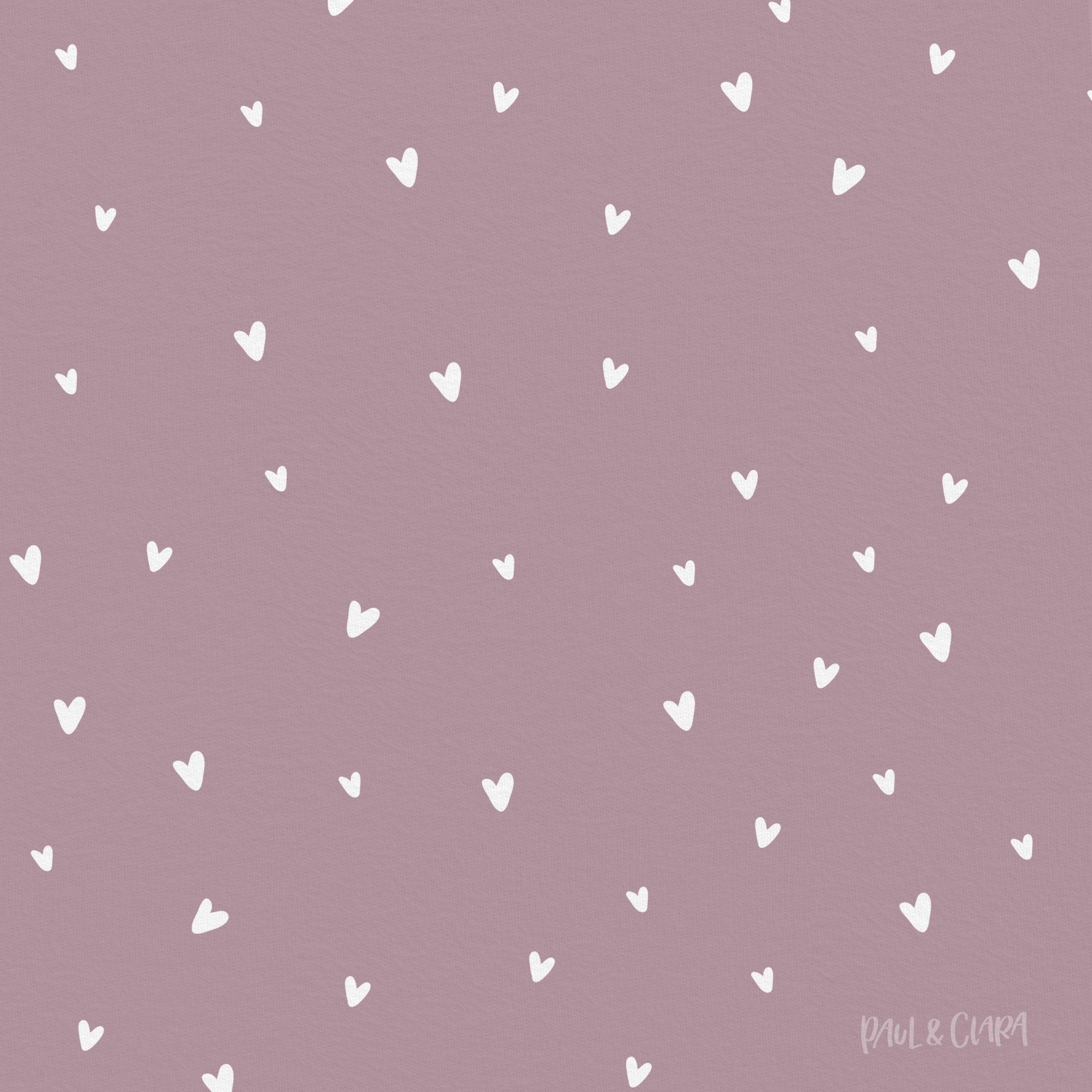Kleine Prinzessin - Allover Herzen *Beere* - Paul &amp; Clara