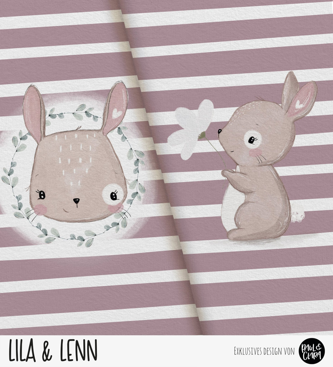 Lila &amp; Lenn - Panel Malve *Sommersweat* - Paul &amp; Clara