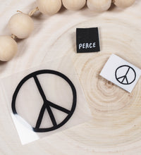 Weblabel * Peace Zeichen * - 4er Pack