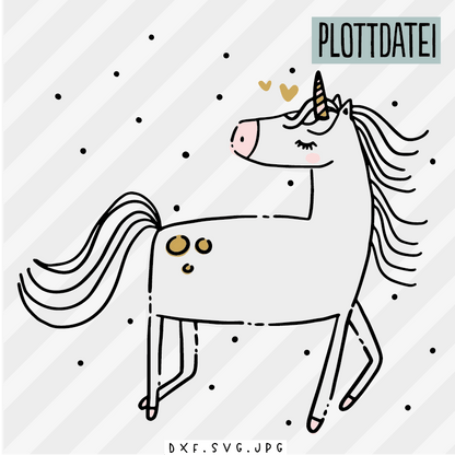 Plottervorlage Einhorn Thilda - Paul &amp; Clara