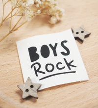 Baumwolllabel *boys rock* - 4er Pack