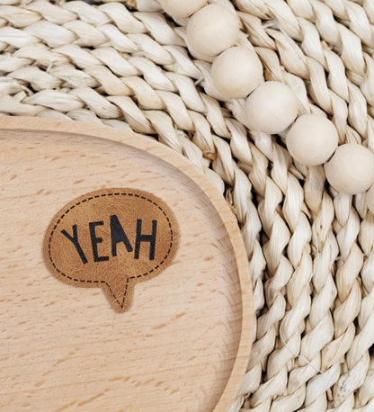 Kunstlederlabel - Yeah *iron-on*