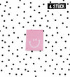 Klapp-Weblabel *Smiley :)* pink - 4er Pack