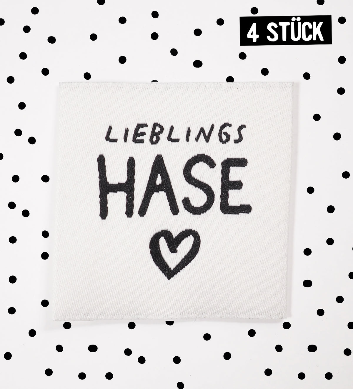 Weblabel *Lieblingshase* - 4er Pack