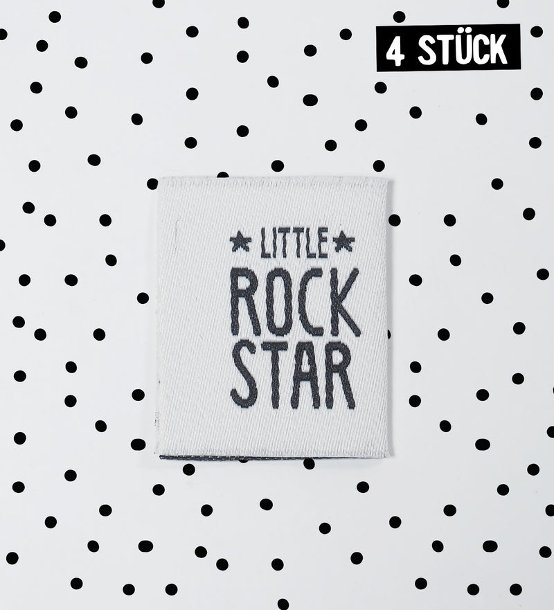 Weblabel *little rockstar* - Weiß - 4er Pack