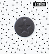 Metall Label Anhänger - Stern *schwarz* - 1,5 cm